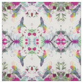 Tissu Colibris et fleurs (Échantillon)