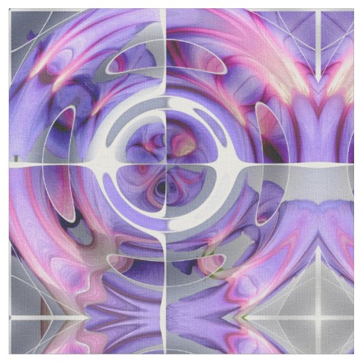 Tissu Collage abstrait violet et rose (Fermer)