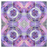 Tissu Collage abstrait violet et rose (Échantillon)