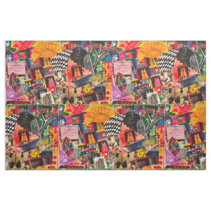 Tissu Collage de blocs de découpage de supports mixtes c