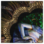 Tissu | Collage de bouddha dormant en argent (Fermer)
