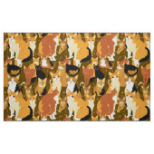 Tissu Collage de chats en Brown, Tan et Rust (Fat Quarter)