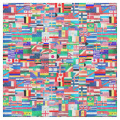Tissu Collage de drapeau du monde (Fermer)