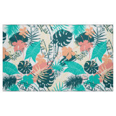 Tissu Collage de feuilles tropicaux colorés (Fat Quarter)