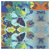 Tissu Collage de mosaïque de papillon unique Pima Coton (fermé)