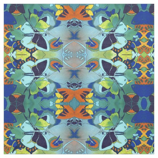 Tissu Collage de mosaïque de papillon unique Pima Coton (Échantillon)