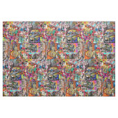 Tissu Collage de murs de graffitis colorés (Yard)