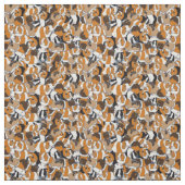 Tissu Collage de pinceaux de Guinée illustrations à moti (Échantillon)