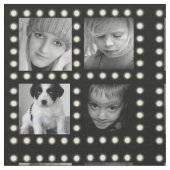 Tissu Collage fait sur commande de famille de photo de (Fermer)