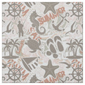 Tissu Collage Marin Taupe ID840 (Échantillon)