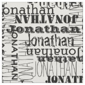 Tissu Collage nommé moderne noir et blanc (Fermer)