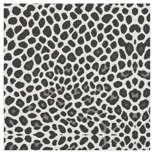 Tissu Collection Luxe White Leopard Elégante (Fermer)