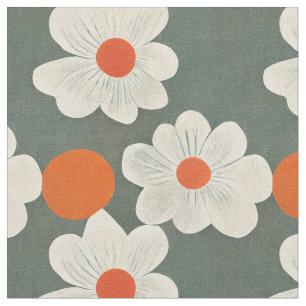 Tissu Collection SOPHIE Fleurs blanches du milieu du s