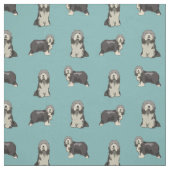 Tissu collie barrée bleu clair (Échantillon)