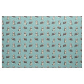 Tissu collie barrée bleu clair (Fat Quarter)