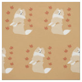 Tissu Collie Dog, Feuilles d'automne (Échantillon)