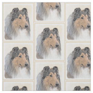 Tissu Collie (Rough) Peinture - Cute Original Dog Art