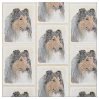 Tissu Collie (Rough) Peinture - Cute Original Dog Art