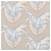 Tissu Colombe aux mains (Fermer)