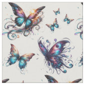 Tissu coloré avec motif papillon (Fermer)