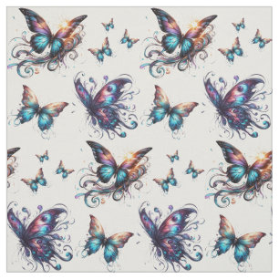 Tissu coloré avec motif papillon