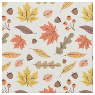 Tissu Coloré Feuille d'automne Motif