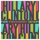 Tissu coloré Hillary Clinton 2016 (Fermer)