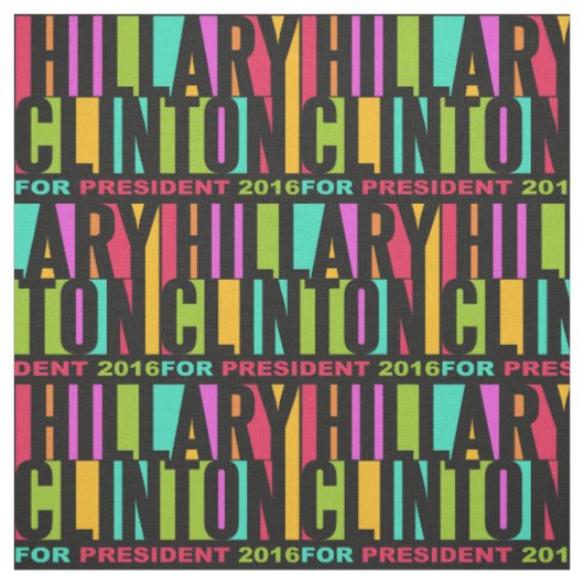 Tissu coloré Hillary Clinton 2016 (Échantillon)