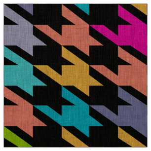 Tissu Coloré Houndstooth motif sans couture