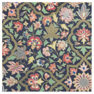 Tissu Coloré Vintage Floral Indien Mandala Motif