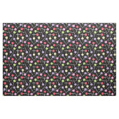 Tissu Colorée bonbons Lollipops Motif sur noir (Fat Quarter)