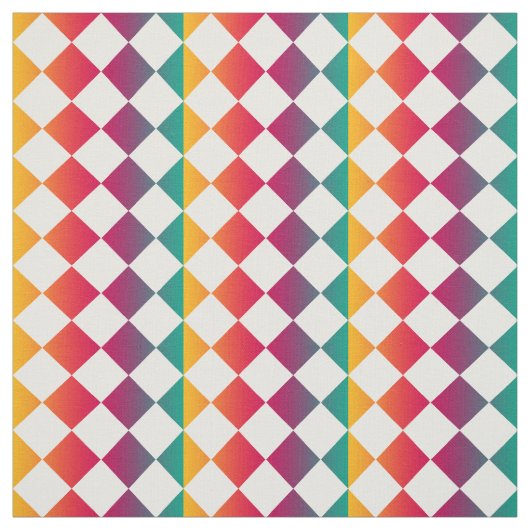 Tissu Colorful Checker Diamond Pattern (Échantillon)