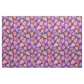 Tissu Colorful Fall Leaves On Purple Pattern (Fat Quarter)