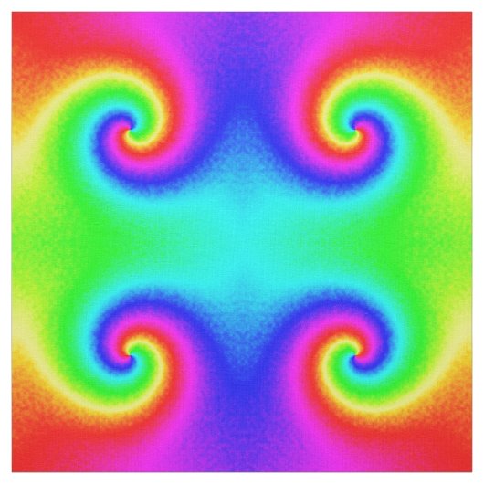 Tissu Colorful Tie Dye Rainbow Swirl Hippie Boho Chic (Échantillon)