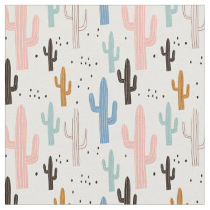 Tissu Colours de sud-ouest de Pastel Cactus