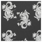 Tissu Combattre le motif de dragon chinois (fermé)