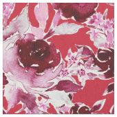 Tissu COMPASSION DOUCE Gras Rose Rouge Floral (Fermer)