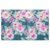 Tissu COMPLÈTEMENT SUR la copie florale foncée chic (Fat Quarter)