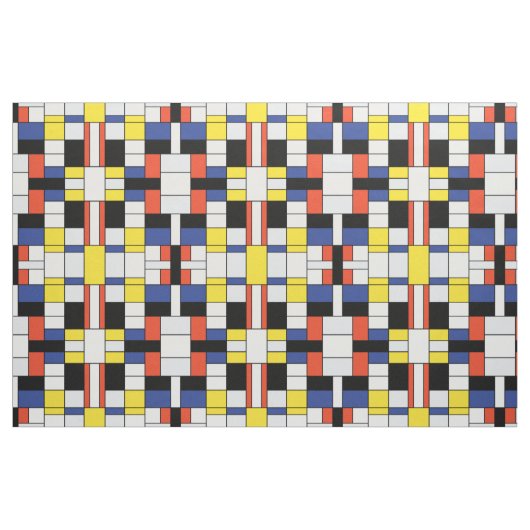 Tissu Composition A de Piet Mondrian - Art Moderne Abstr (Fat Quarter)
