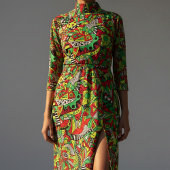 Tissu Composition Abstraite de couleur psychédélique