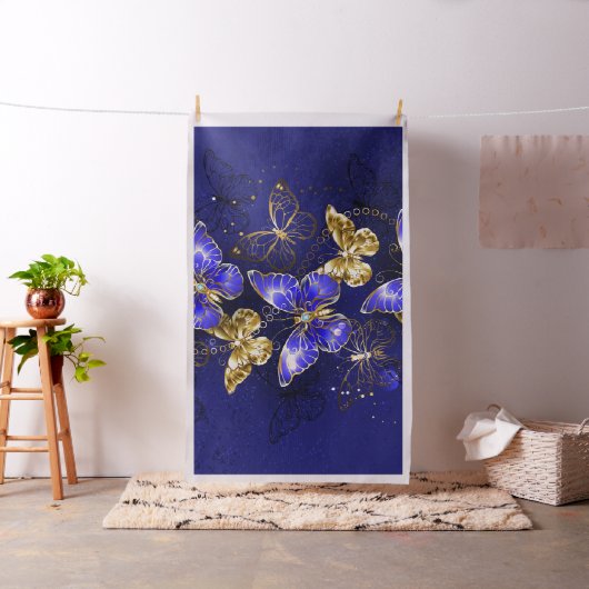 Tissu Composition avec papillons Sapphire (In Situ)