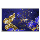 Tissu Composition avec papillons Sapphire (Fat Quarter)