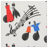 Tissu Composition d'impression des notes de musique (Fermer)