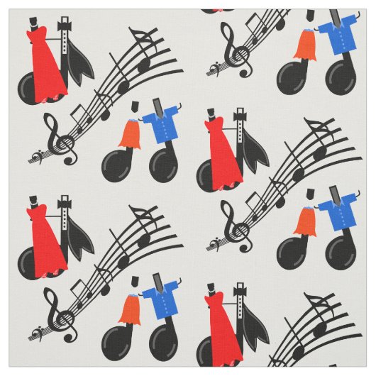 Tissu Composition d'impression des notes de musique (Échantillon)