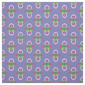 Tissu Composition folklorique sur fond violet clair (Échantillon)