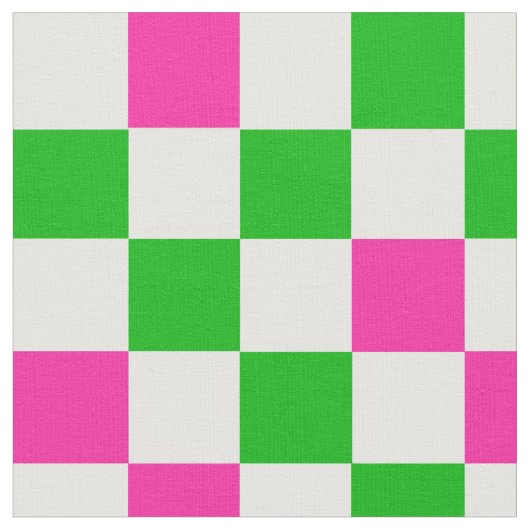 Tissu Conception à carreaux rose blanc vert (Fermer)