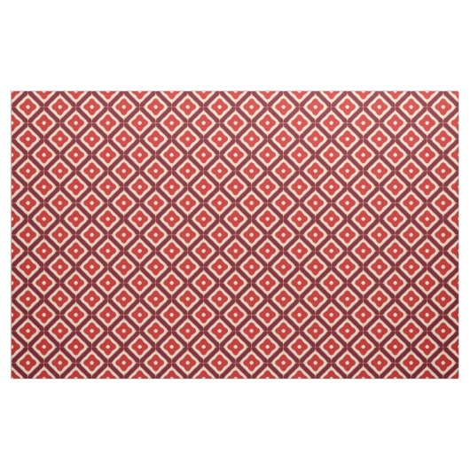 Tissu Conception Abstraite Géométrique Rouge (Fat Quarter)