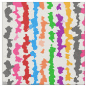 Tissu Conception Abstraite Irrégulière Colorée Blanche (Fermer)