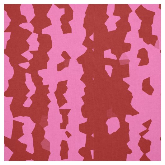 Tissu Conception Abstraite Irrégulière Rose Marron Rouge (Échantillon)