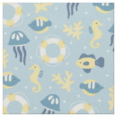 Tissu Conception aquatique marine (Fermer)